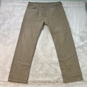 Levis 505 Tan Jeans Mens 38x32 Relaxed Straight Leg Denim Stretch
